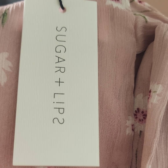 Sugarlips Light Pink Mini Dress with Floral Design - Picture 2 of 14